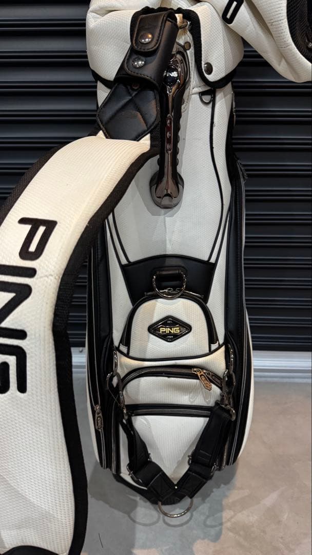 PING ゴルフキャディバッグ ホワイト/ブラック