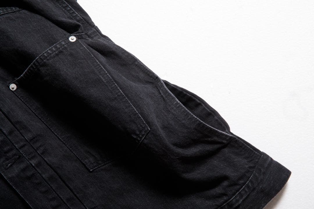 CALM/ブラックデニムジャケット/S001 BLACK denim JKT/M