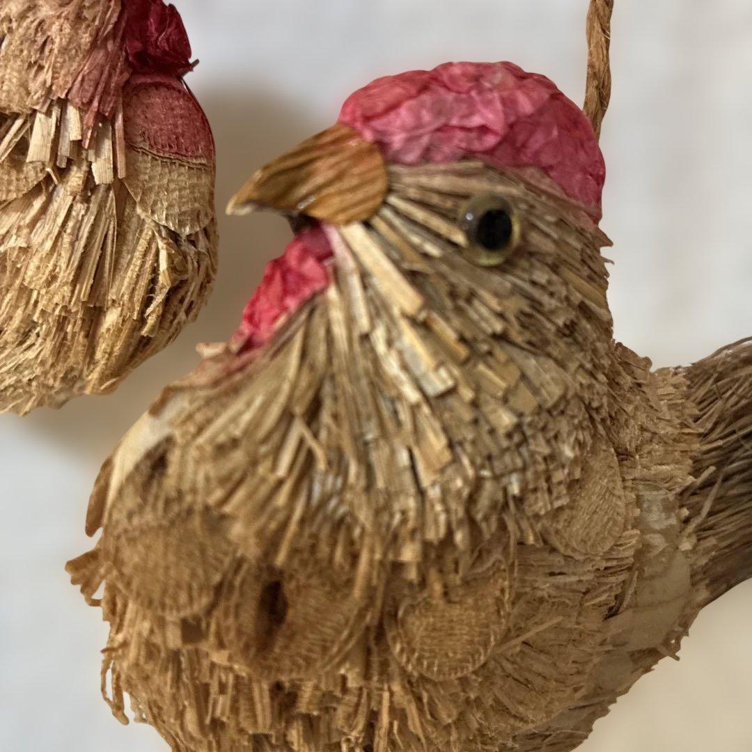 【ドイツクリスマスマーケット購入】ハンドメイド 鳥の置物