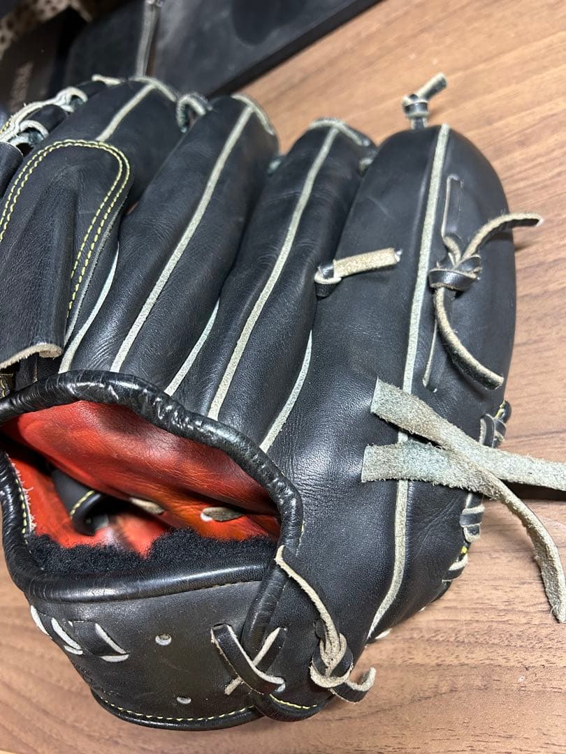 ミズノプロ 左投げ 投手用 グローブ ブラック 高校野球対応 硬式用