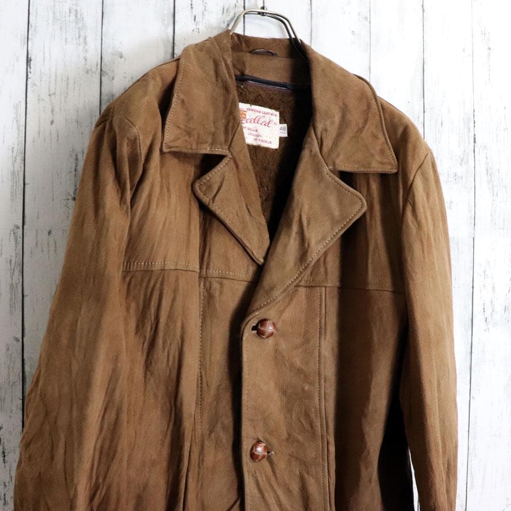 USA製 Excelled　ボアライナー付　ヌバックレザージャケット　本革