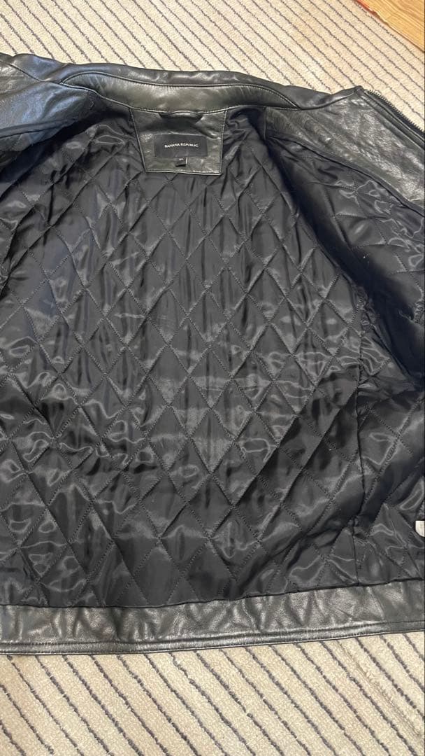 x*v様 BANANA REPUBLIC ラムレザー アクションプリーツ　ダブル