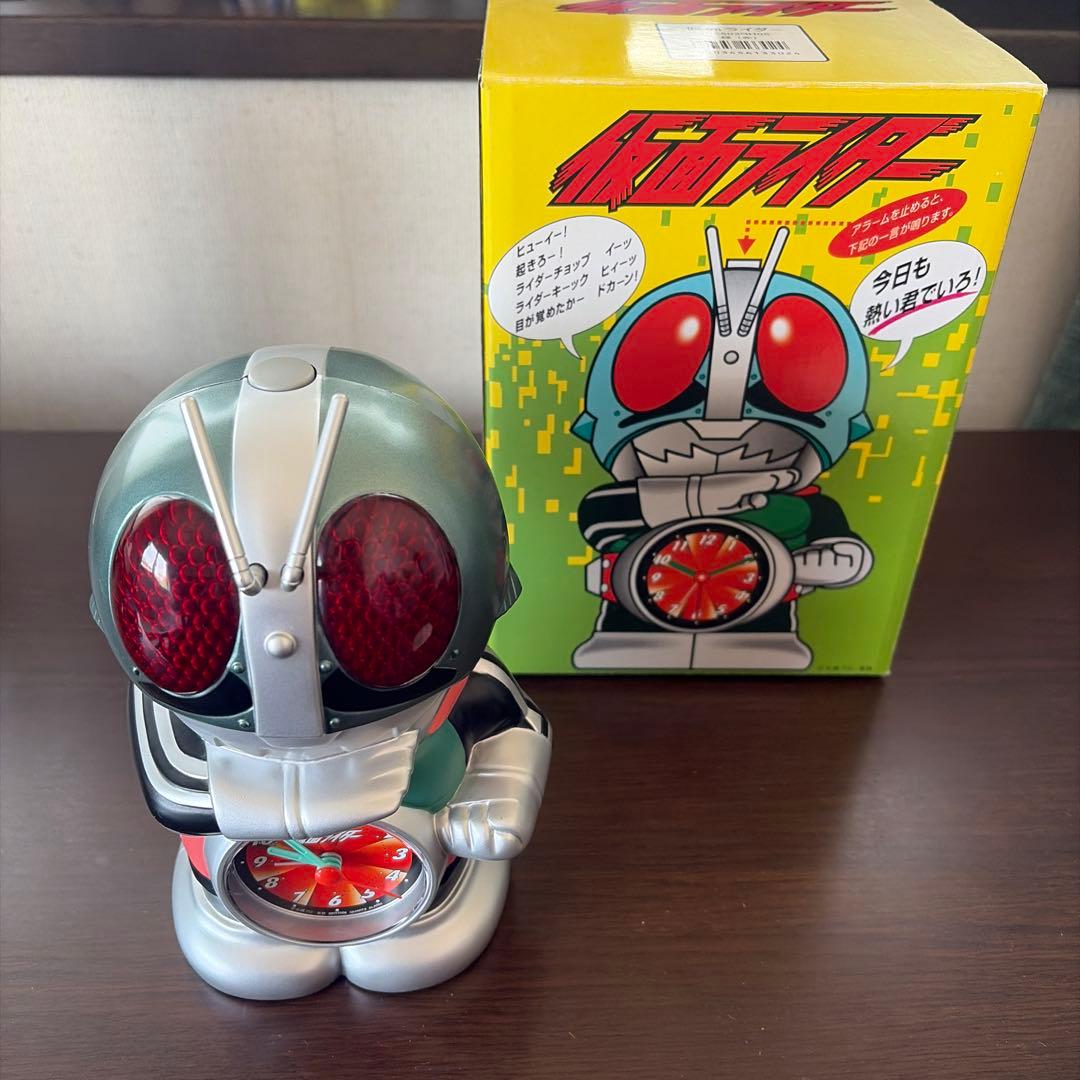 仮面ライダー 置時計 アラーム機能付き　箱付き
