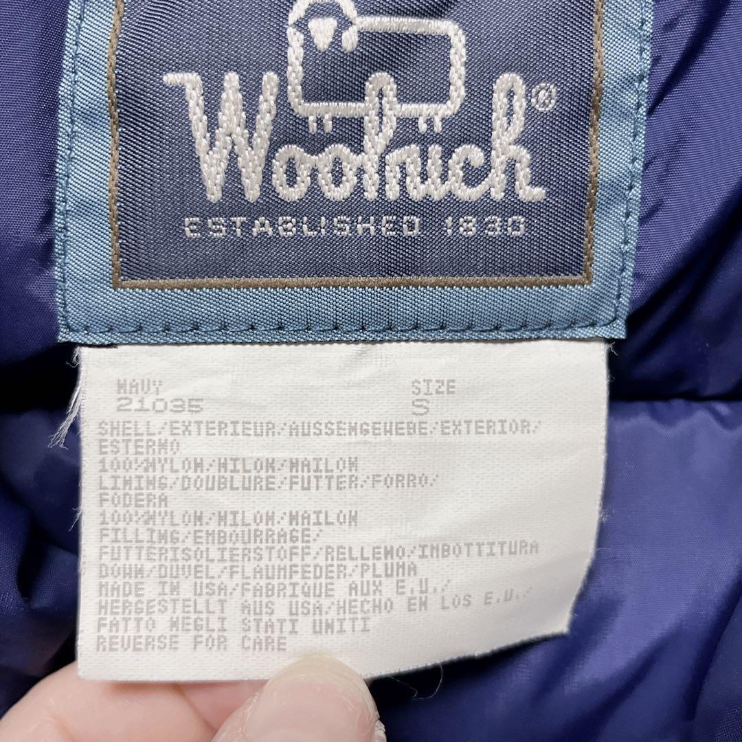 Woolrich ウールリッチ ネイビー S ダウンベスト 80s USA