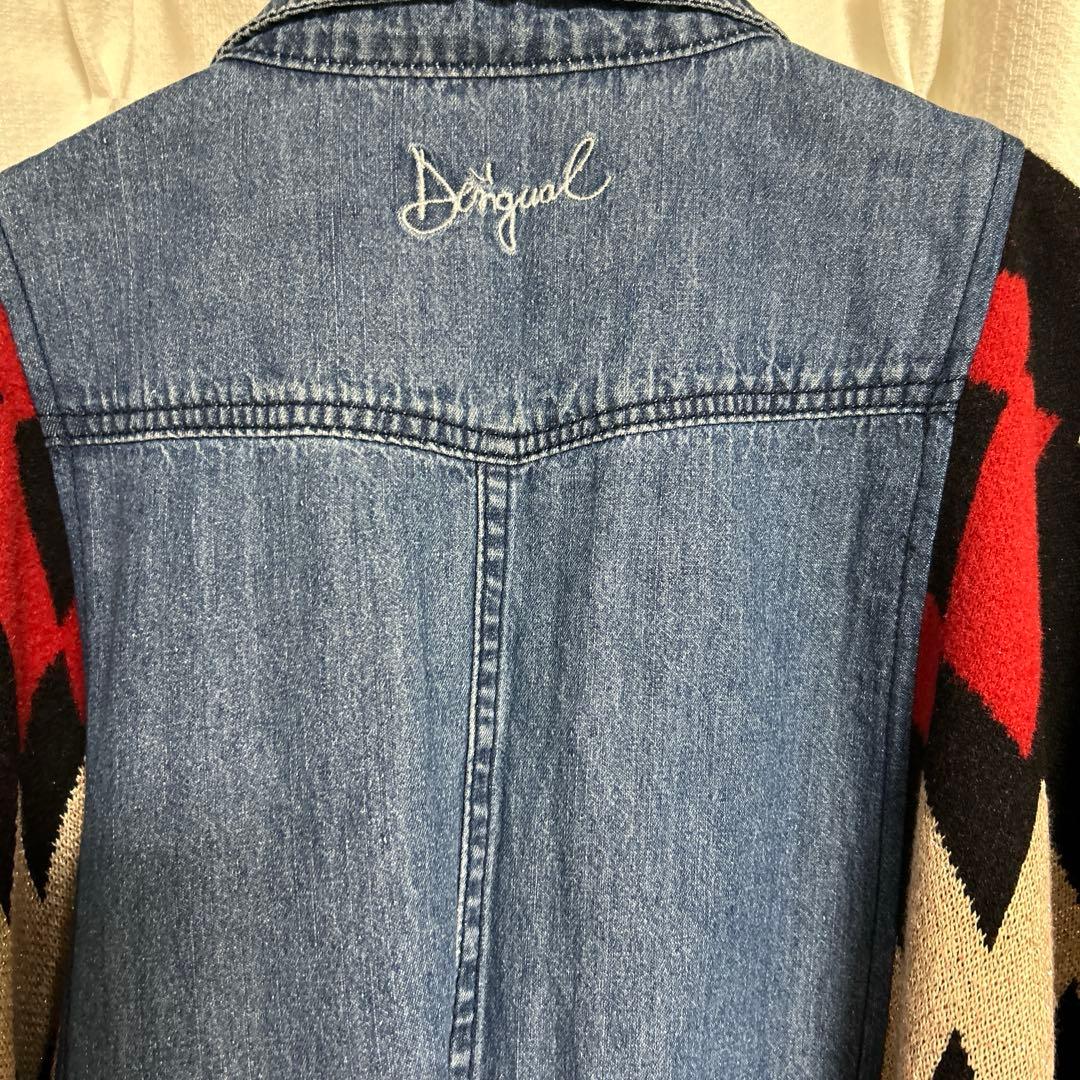 Desigual デシグアル デニムジャケット ポンチョ ゆったり ナバホ柄