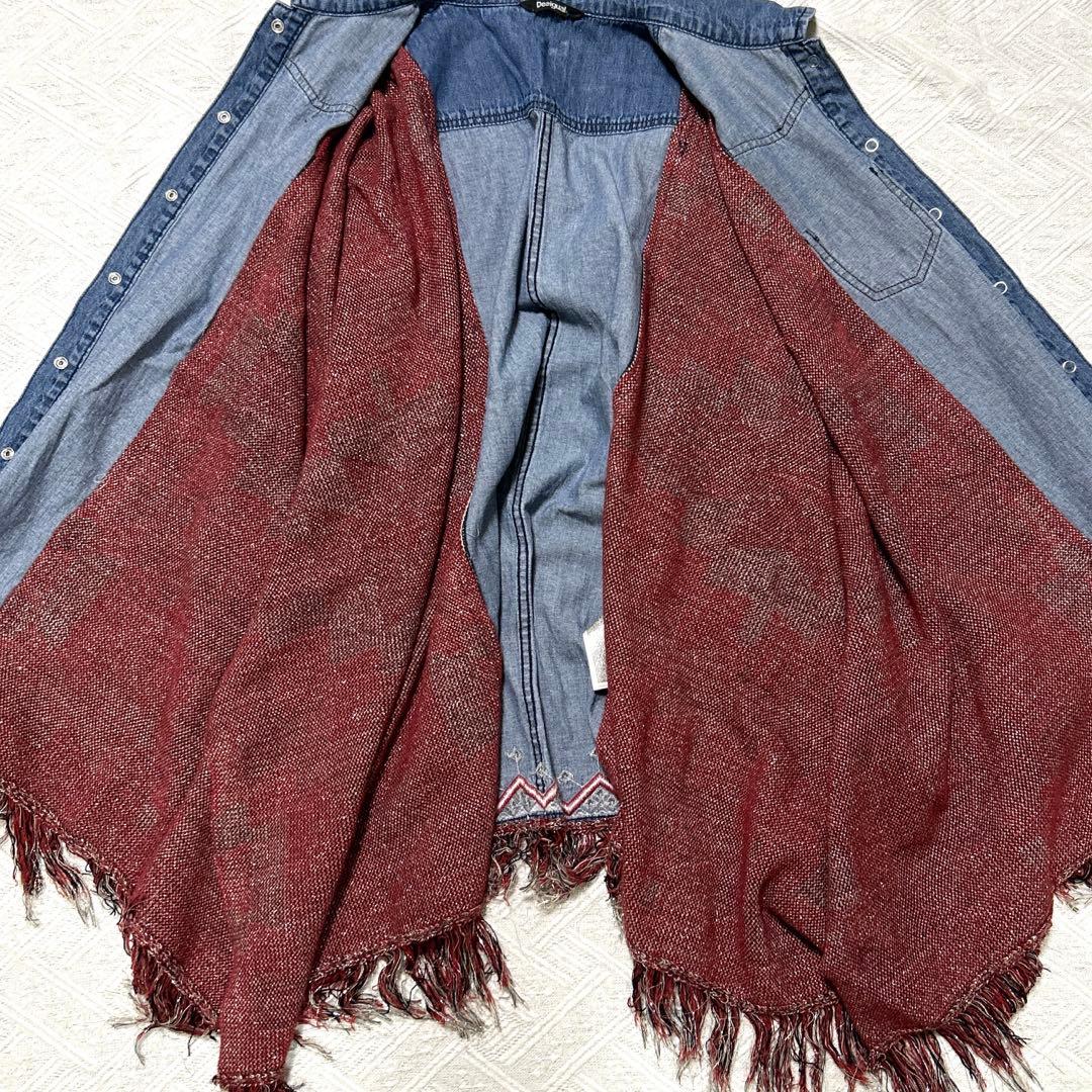 Desigual デシグアル デニムジャケット ポンチョ ゆったり ナバホ柄