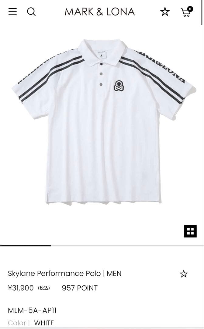 新品未使用　MARK&LONA メンズ ポロシャツ　46(M)