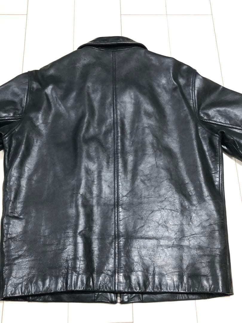 【1990s紺タグ良品M】OLD GAP 黒レザージャケット