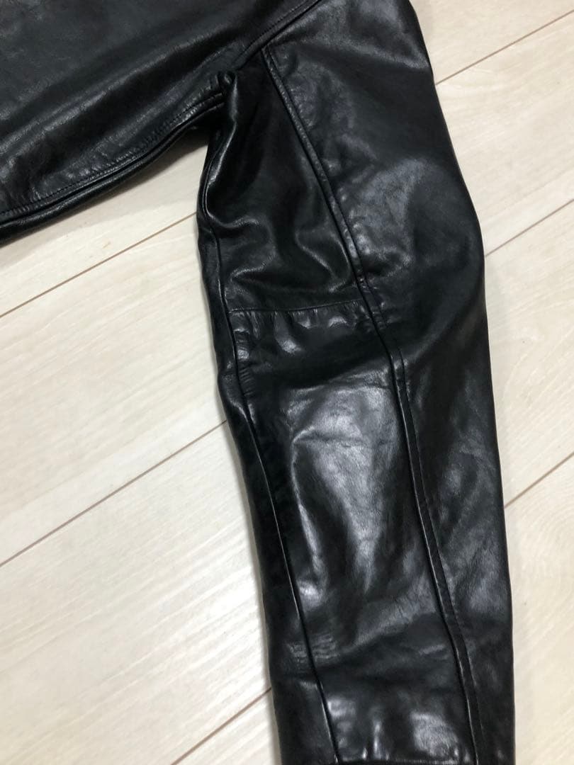 【1990s紺タグ良品M】OLD GAP 黒レザージャケット