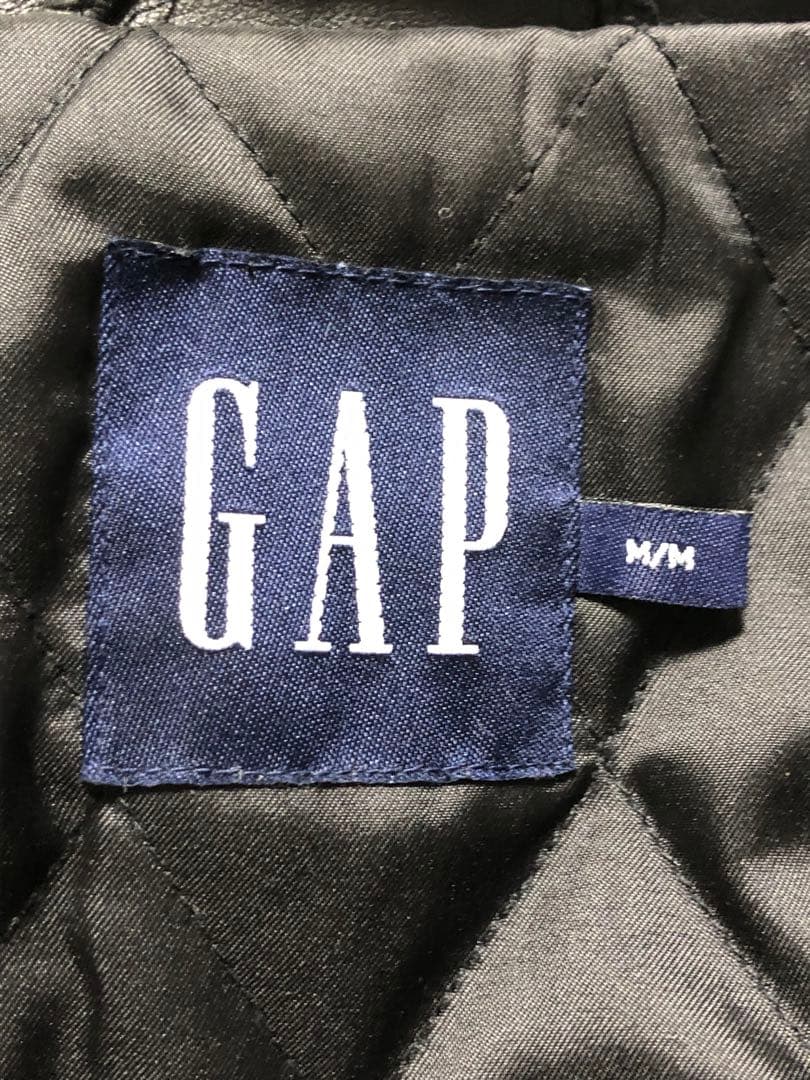 【1990s紺タグ良品M】OLD GAP 黒レザージャケット