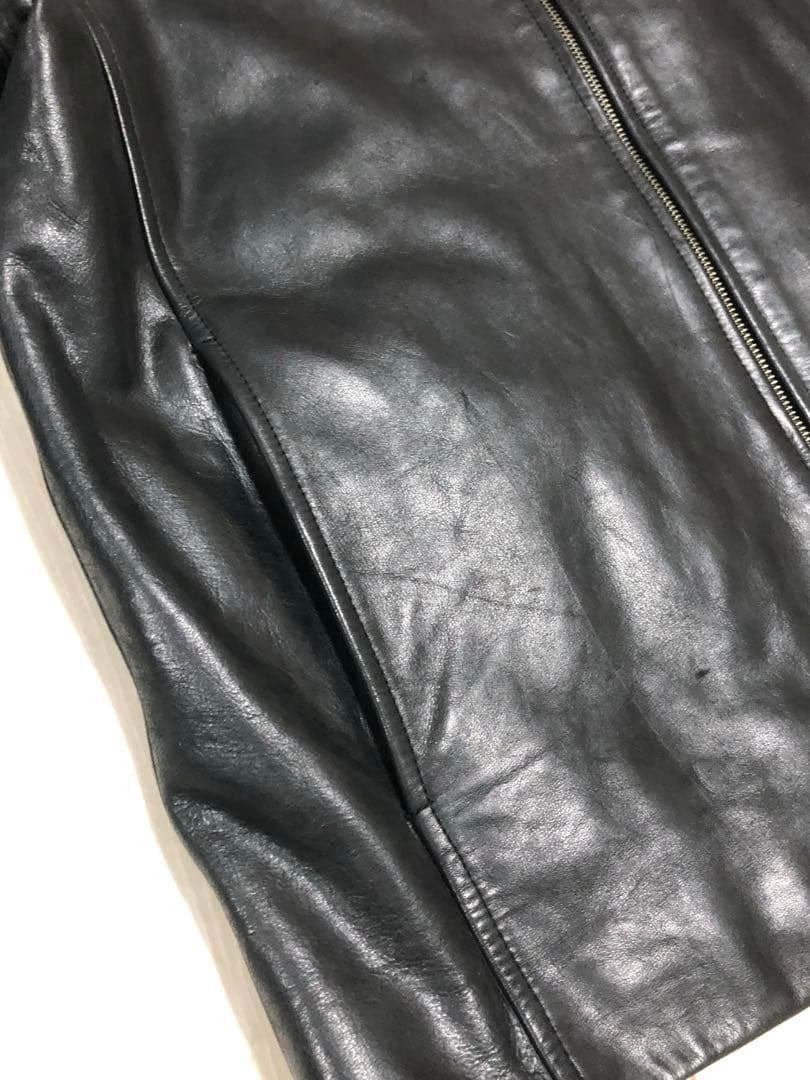 【1990s紺タグ良品M】OLD GAP 黒レザージャケット
