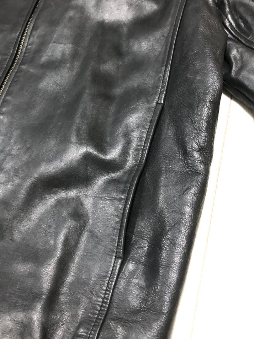 【1990s紺タグ良品M】OLD GAP 黒レザージャケット