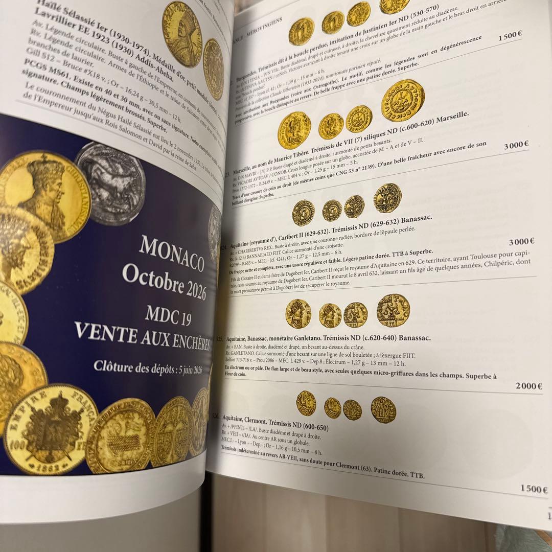 MDC モナコ 銭幣オークションカタログ 3冊セット（2023-2026）