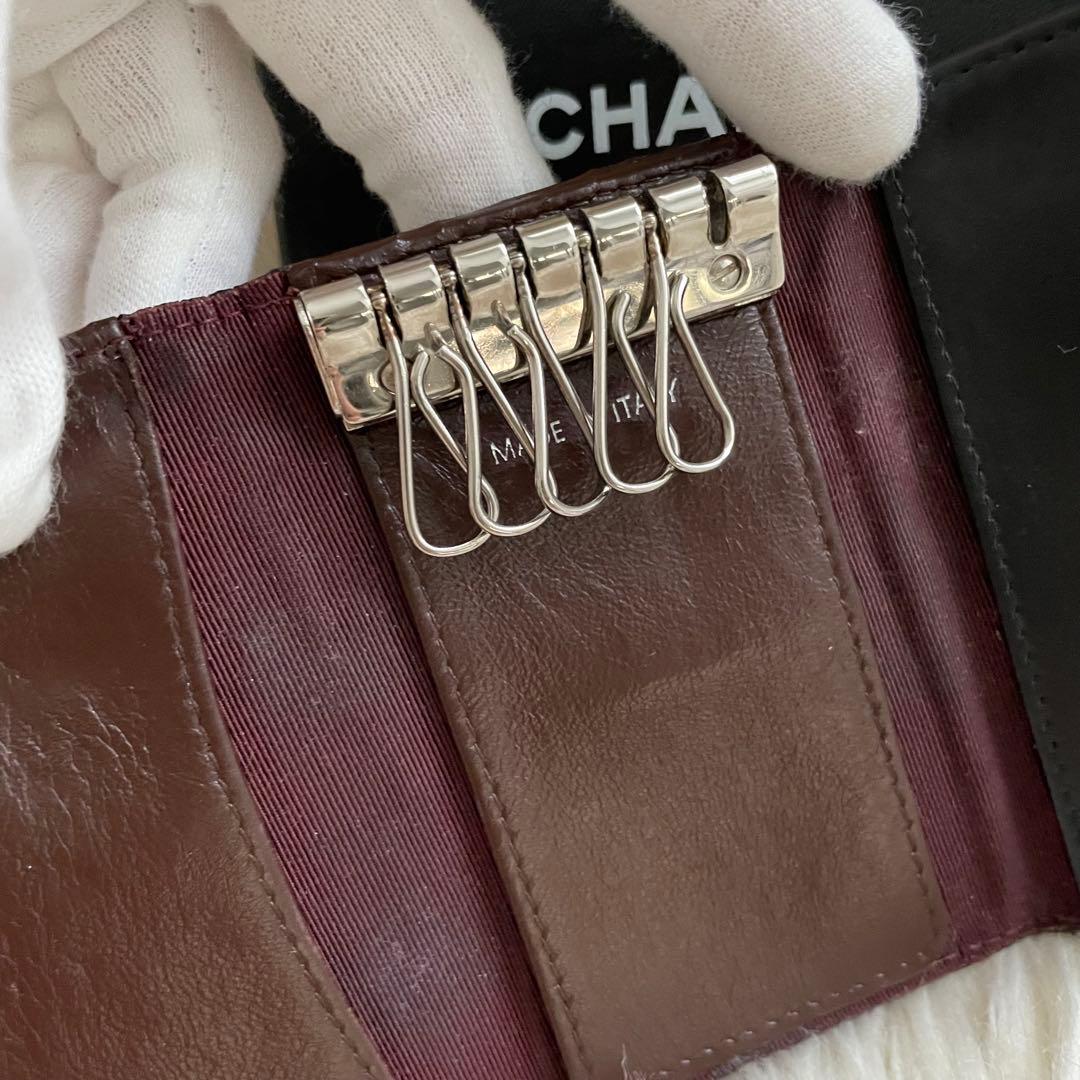 シャネル CHANEL キーケース カードケース ココマーク マトラッセ 黒