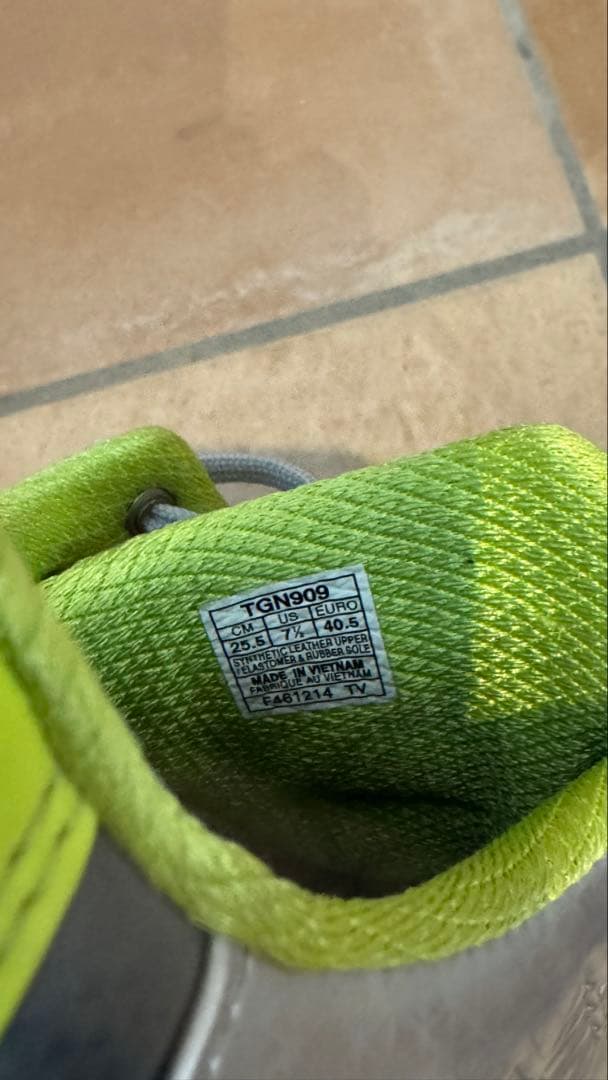 ASICS ゴルフシューズ シルバー/ライム