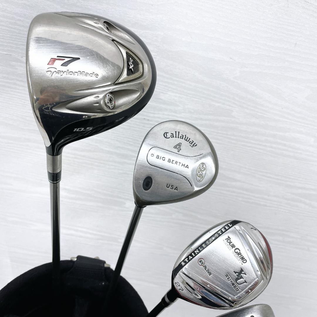 【左利き/レフティ】 テーラーメイド ミズノ ゴルフクラブ 初心者 セット R