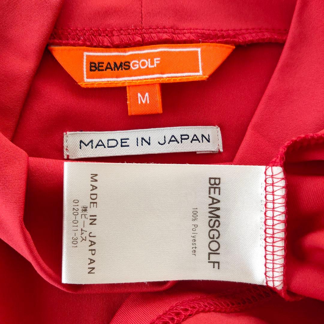 BEAMS GOLF半袖モックネックシャツM赤とピンク2点セット吸汗速乾