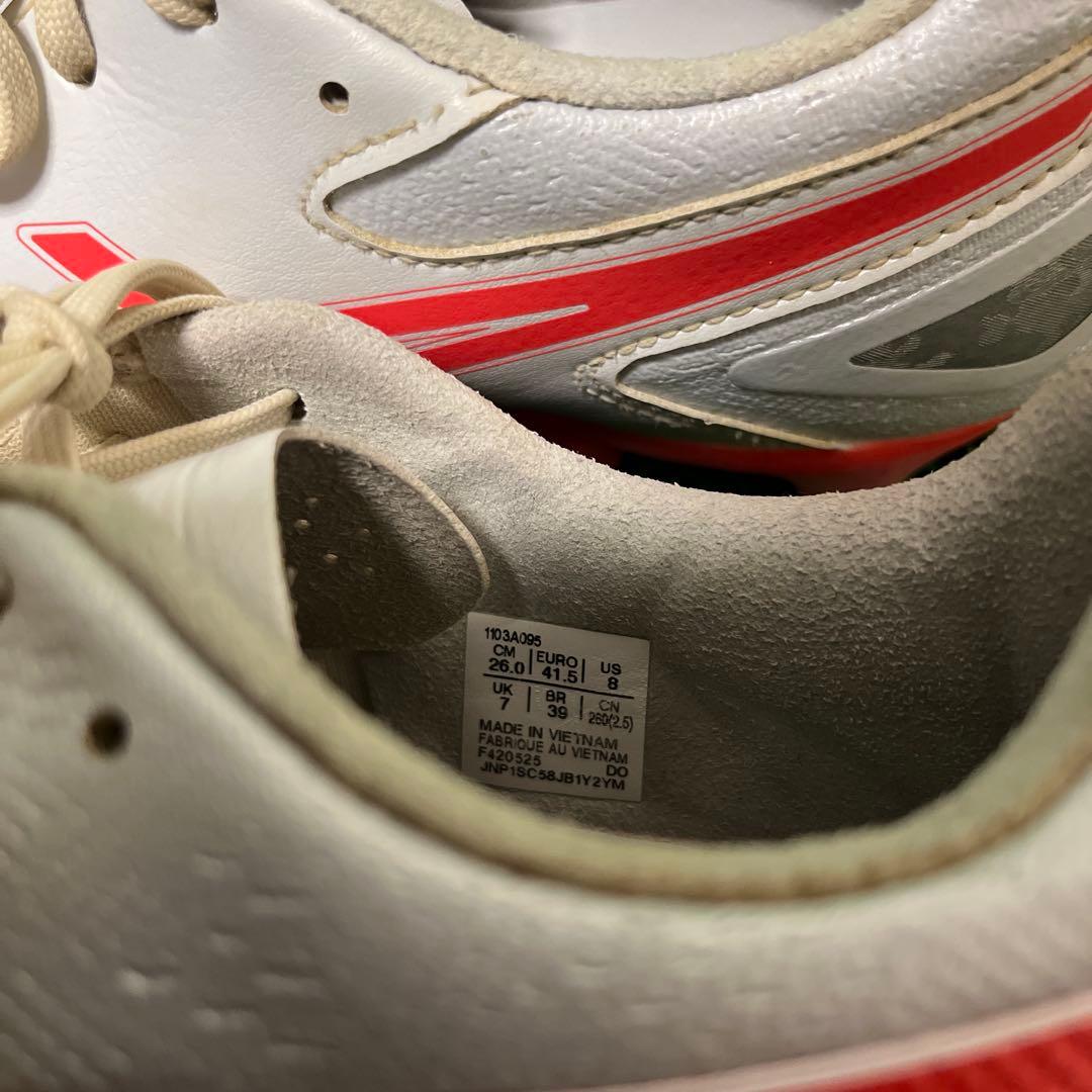 アシックス サッカースパイク DS LIGHT PRO(ホワイト×レッド)