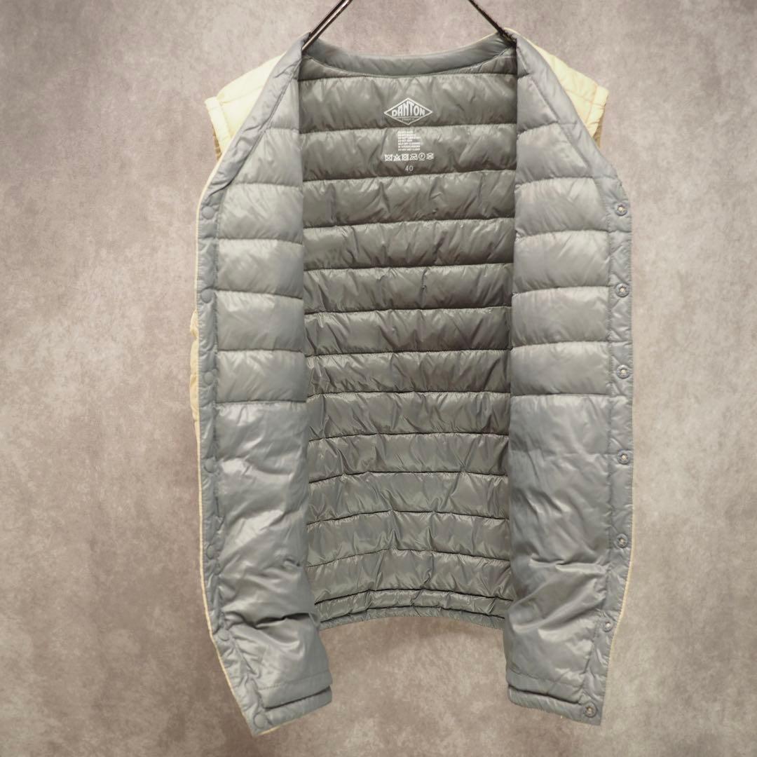 DANTON｜17AW インナーダウンベスト（40・アイボリー)
