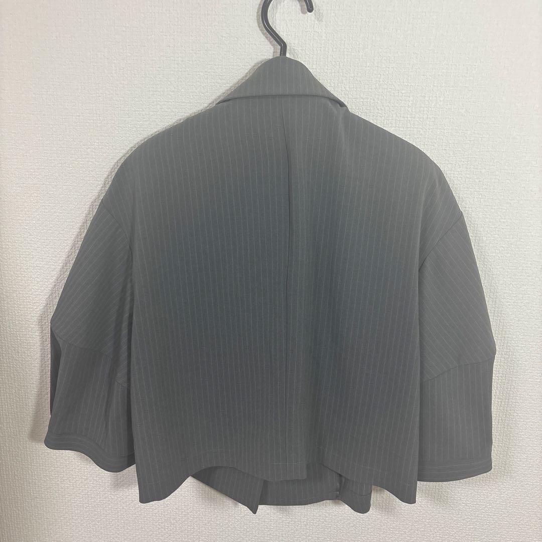 Aga ストライプショートジャケット 未使用品　サイズ9号　定価23000円