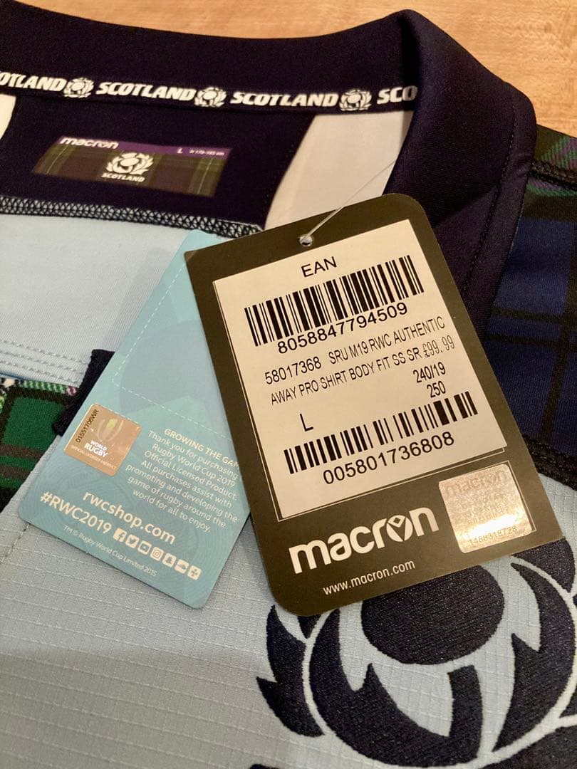 RWC 2019 スコットランド代表　選手仕様ジャージ ラグビーワール