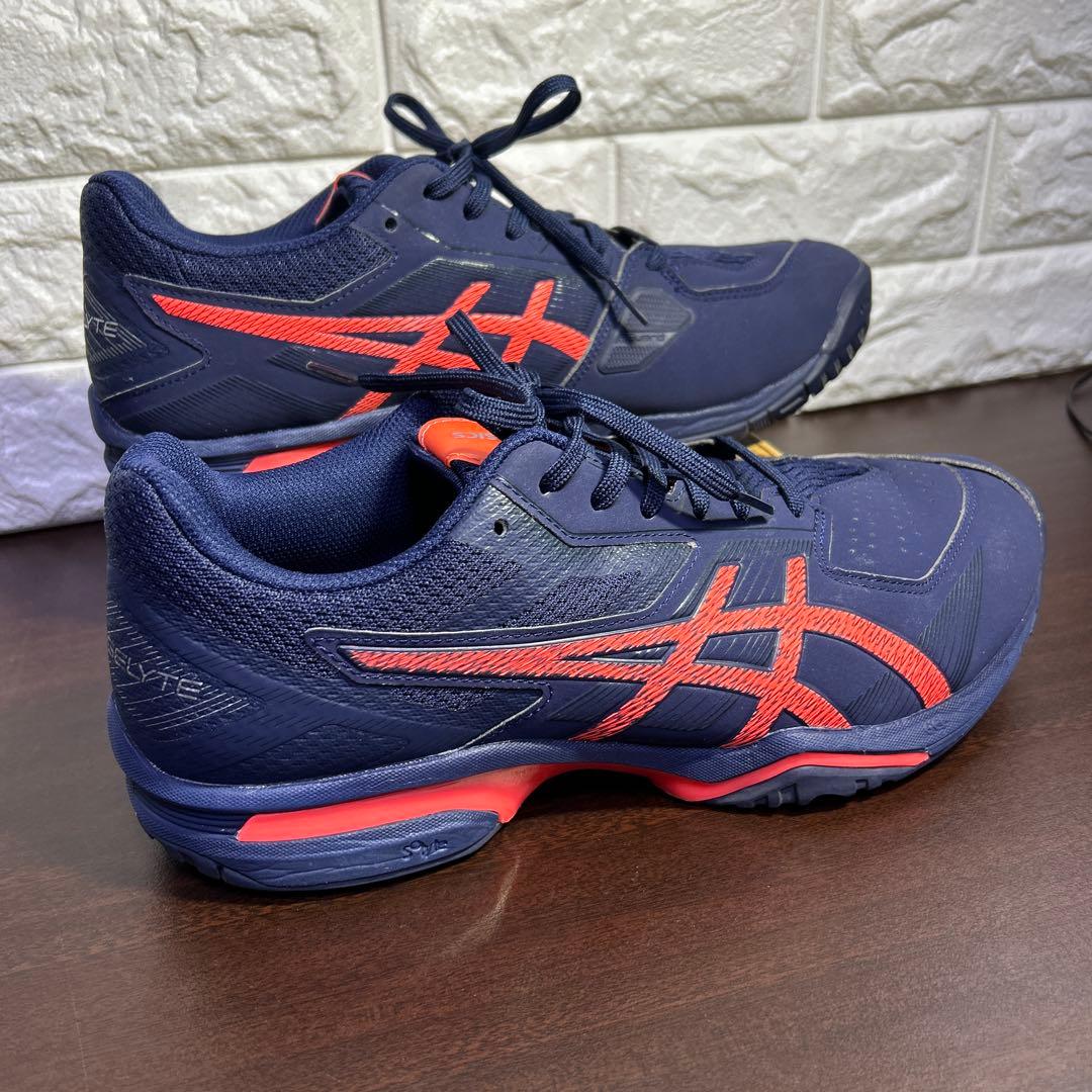 美品　プレステージライト4 オムニクレー　ワイド　27 ネイビー　テニスシューズ