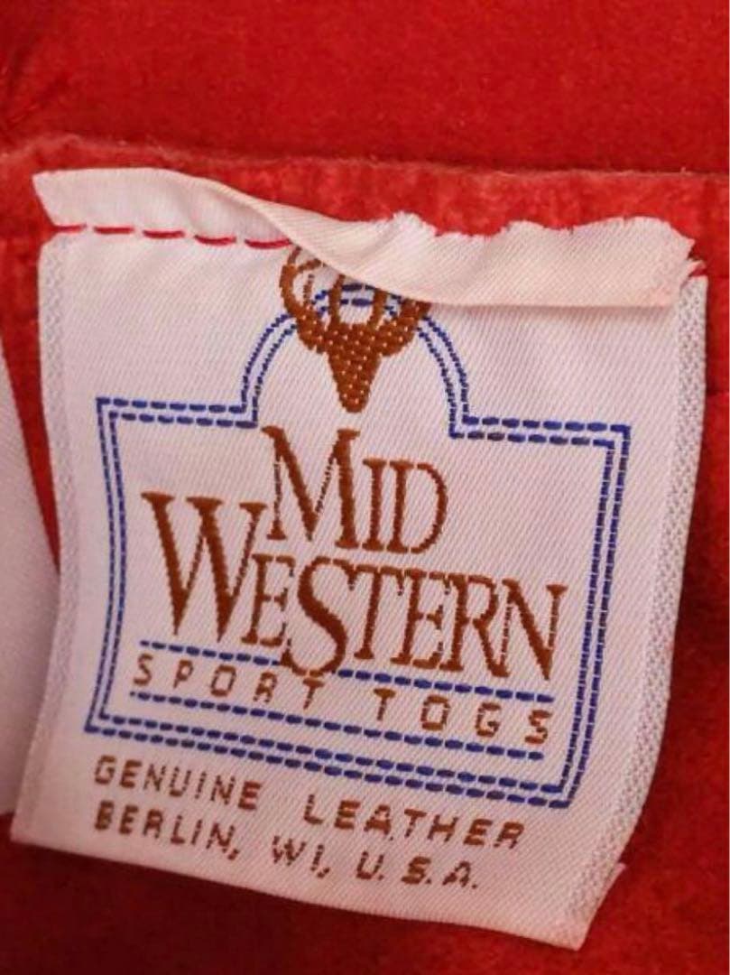 Mid Western スエード レザー フリンジ ジャケットvintage 赤