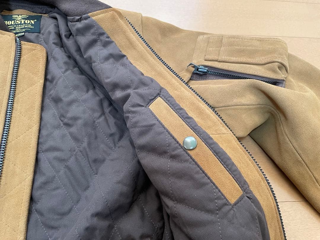 ‼️完売品：本革スエードカウレザーMA-1 キャメル