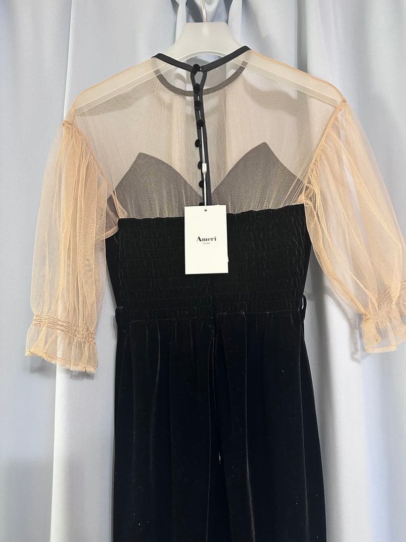 ワンピース Ameri Vintage TULLE SLEEVE TIGHT DRESS