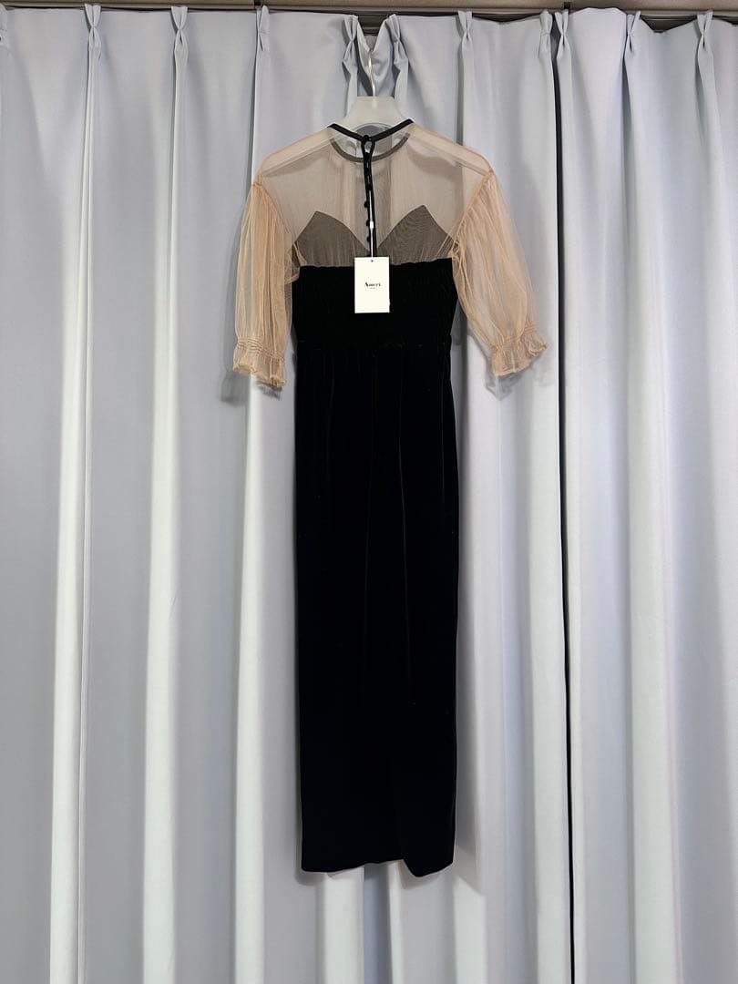 ワンピース Ameri Vintage TULLE SLEEVE TIGHT DRESS