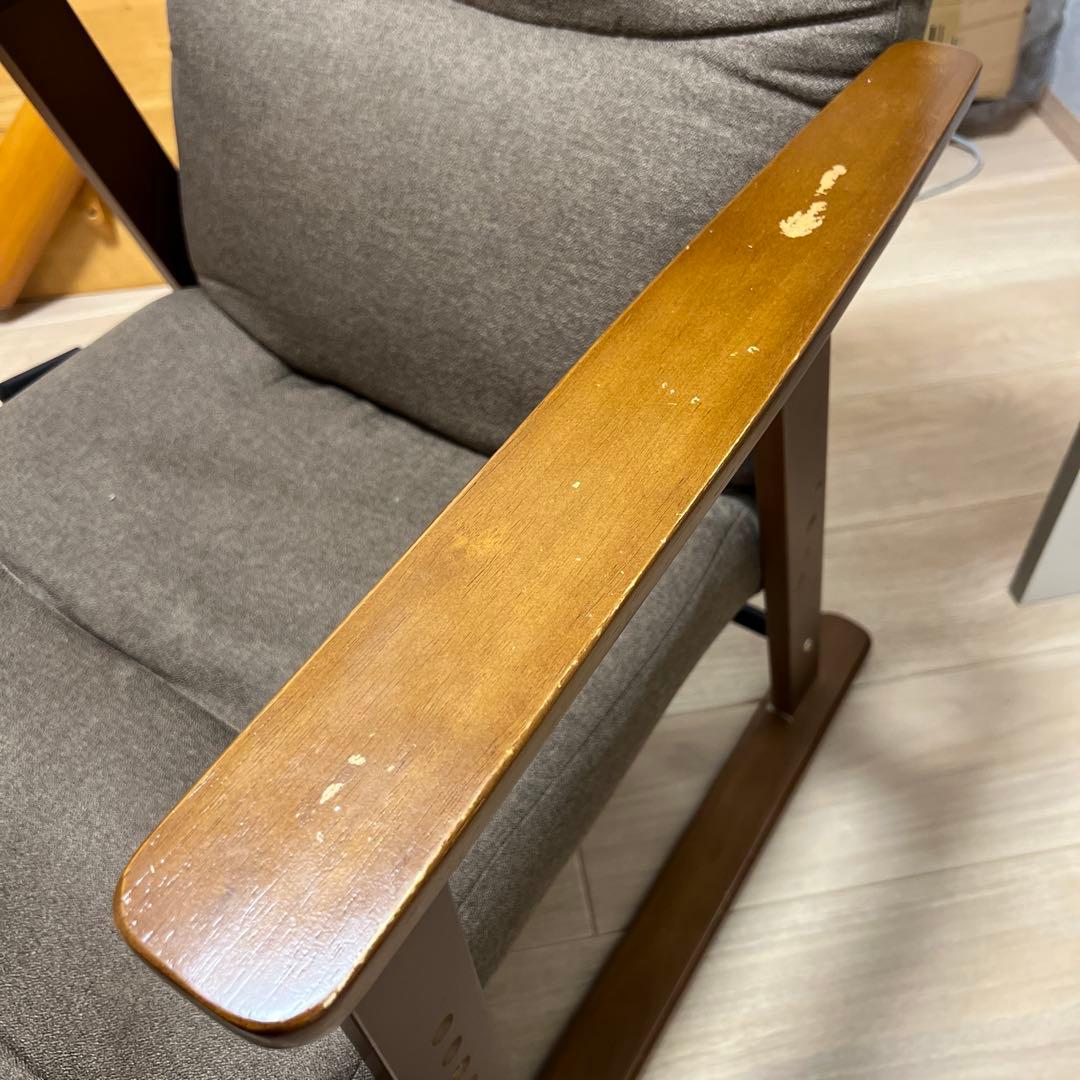 ニトリ　3段調整高座椅子（JC-E01） ブラウン リクライニングチェア