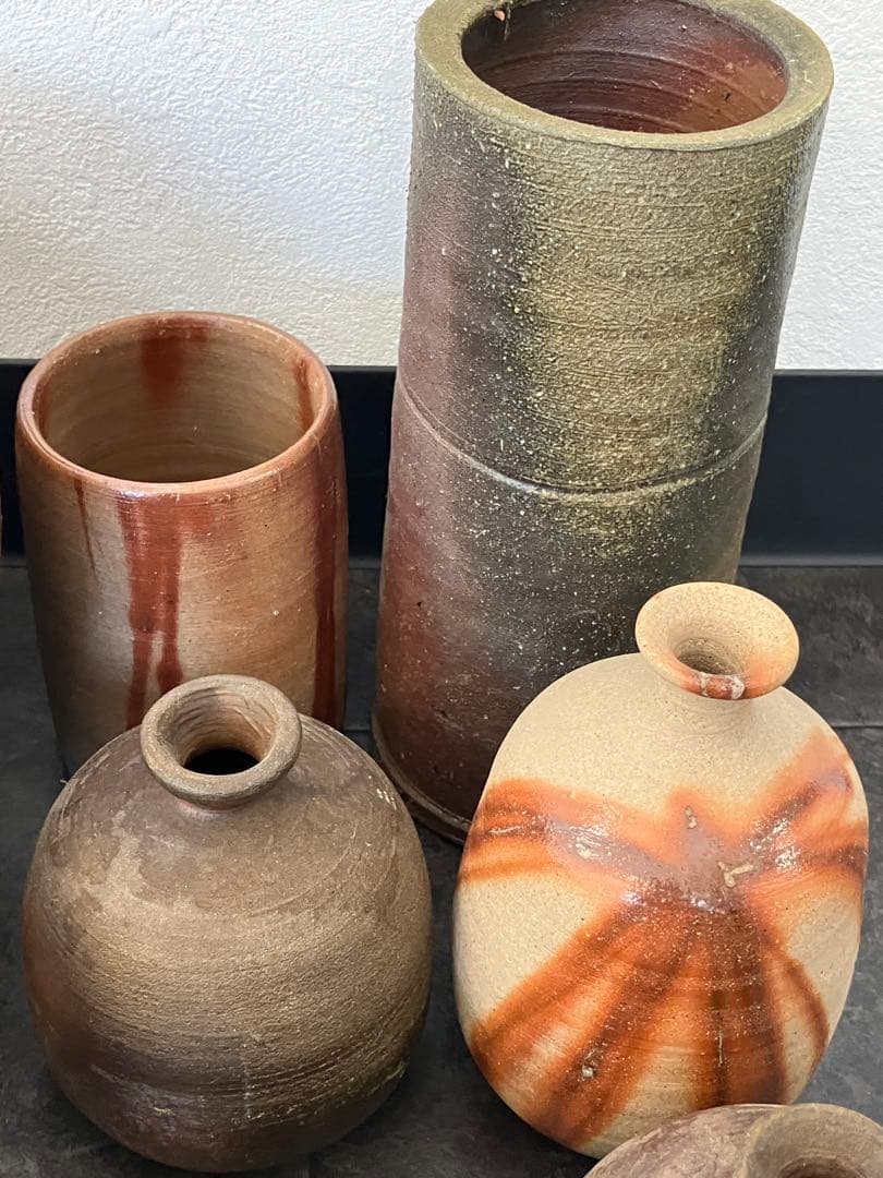 備前焼 おまとめセット 花瓶 壺 湯呑み お皿 陶器　お猪口　ぐい呑み