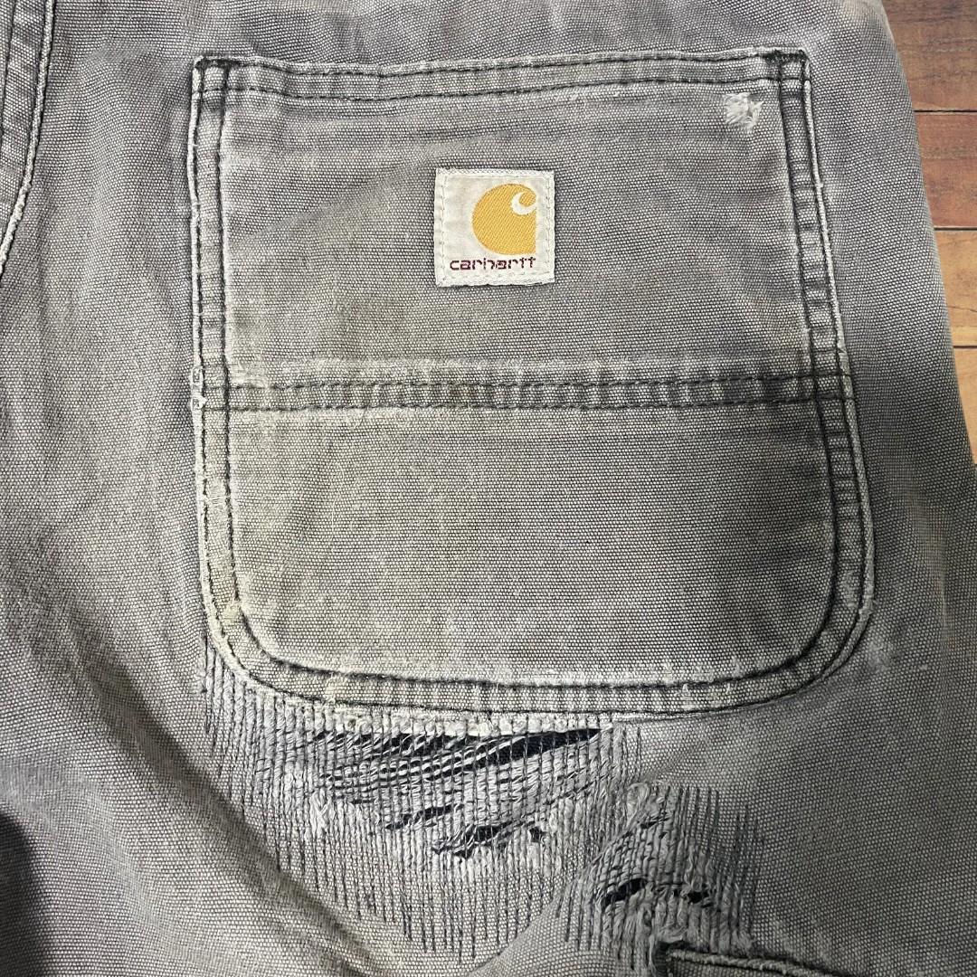 Carhartt ダブルニー ワークパンツ W32 メンズ グレー USA 古着