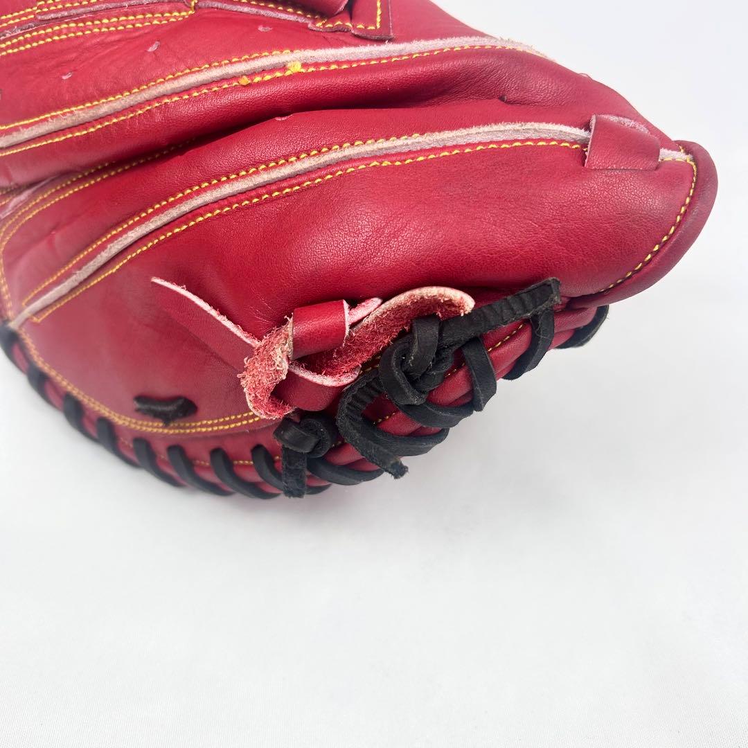 【極美品】Miyama ミヤマ キャッチャーミット 13インチ レッド 硬軟兼用