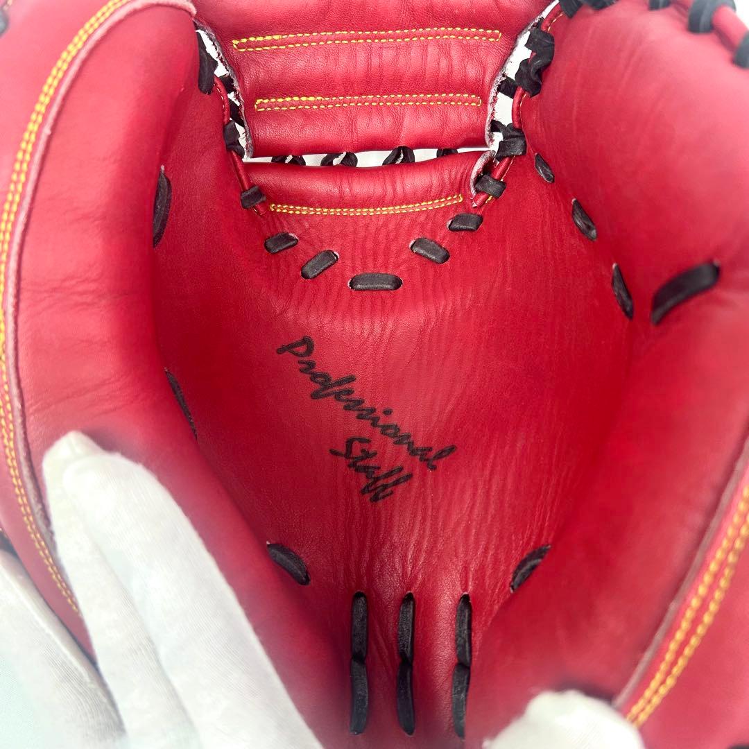 【極美品】Miyama ミヤマ キャッチャーミット 13インチ レッド 硬軟兼用