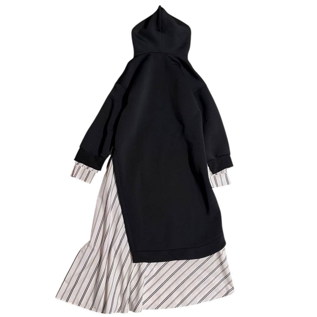 美品 UN3D. アンスリード ドッキングスウェットワンピース 38