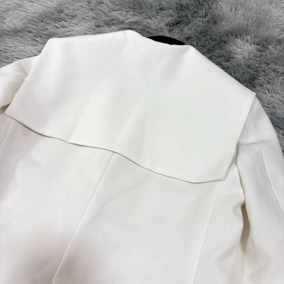 セルフォード　セーラーカラーダブルジャケット　テーラード　ゴールドボタン　白　Ｓ