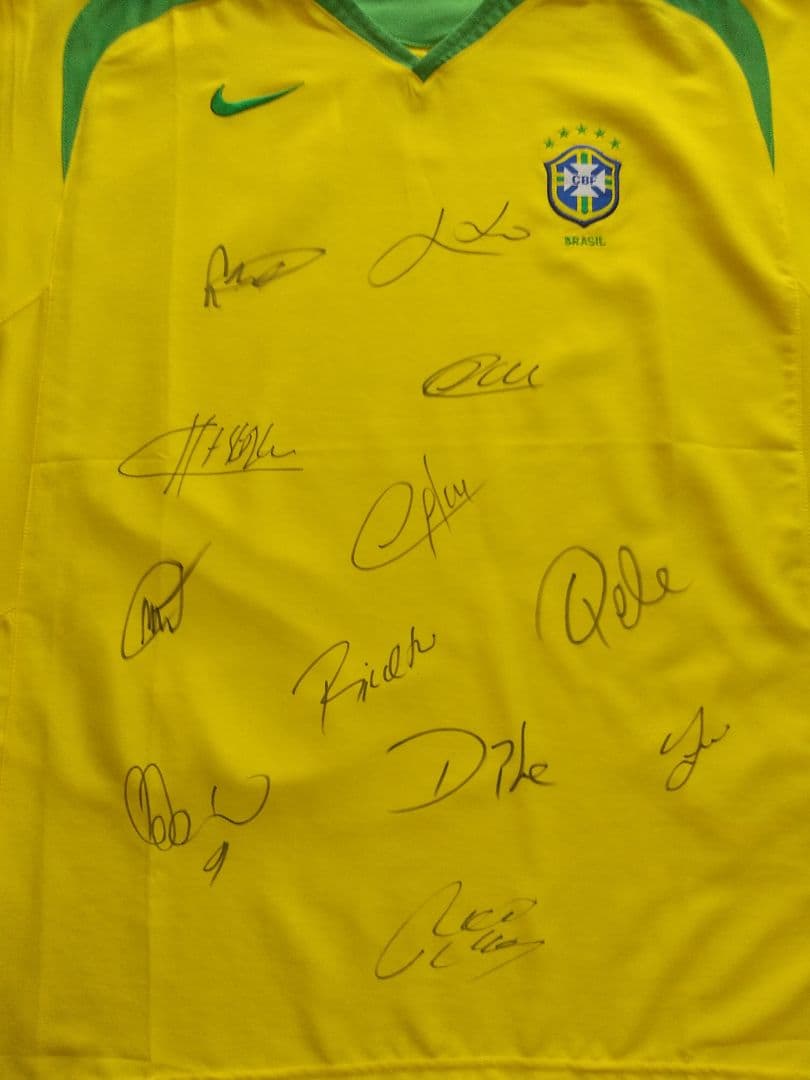 貴重! ブラジル代表　ペレサイン入りユニフォーム セレソン