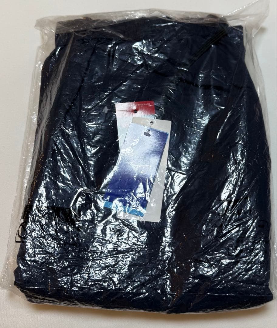 【新品タグ付】MIZUNOブレスサーモ撥水防風ウォーマーパンツXLネイビー