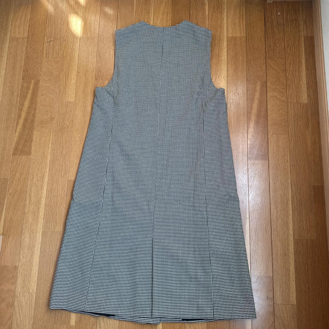 23区　ガンクラブチェック ロング ジレ　サイズ46