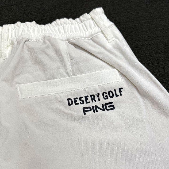 新品PING ピン ゴルフ 撥水 コーデュラ ナイロン ジョガーパンツ 白 LL