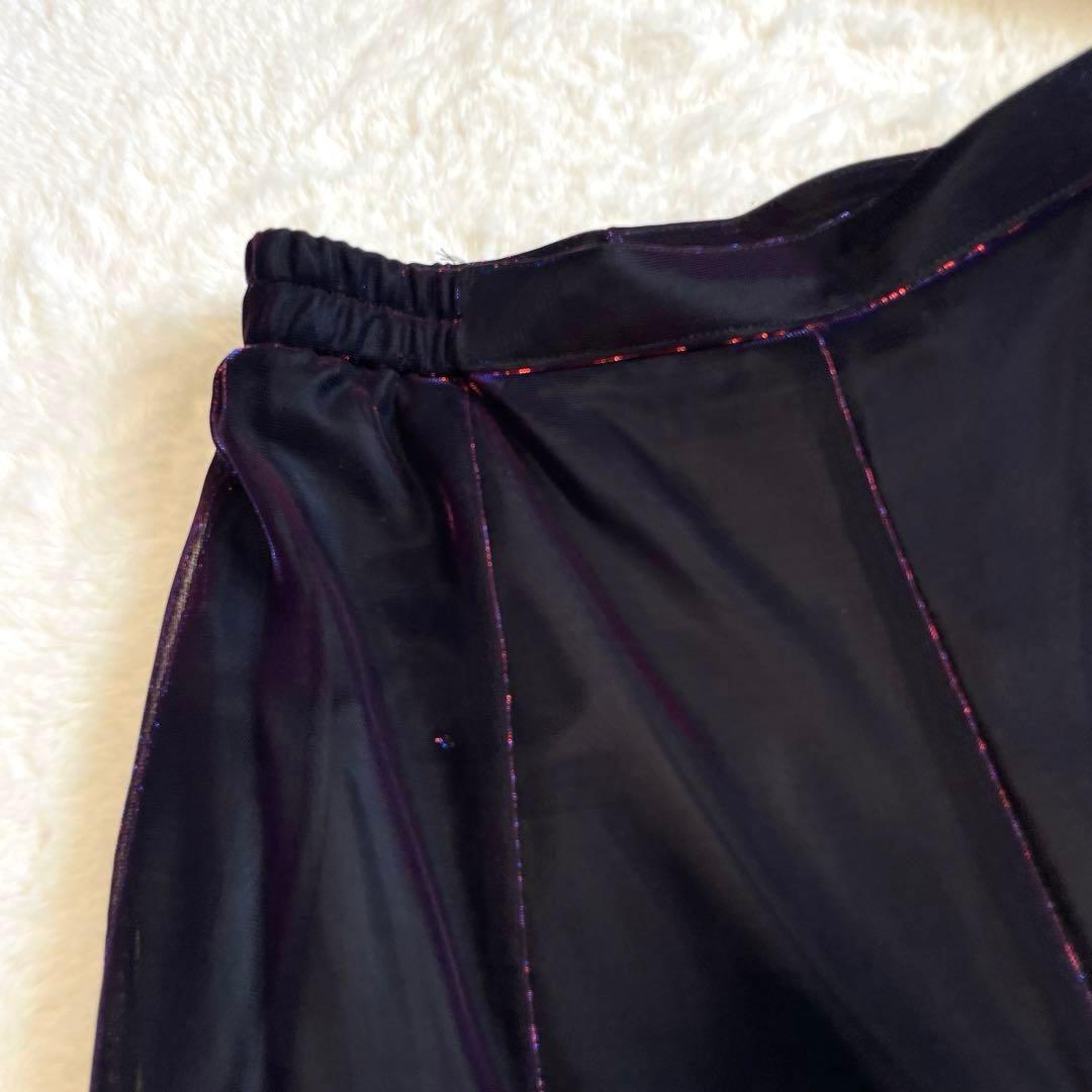 社交ダンス セットアップ L 日本製 黒 赤 紫 光沢 ステージ衣装 レッスン