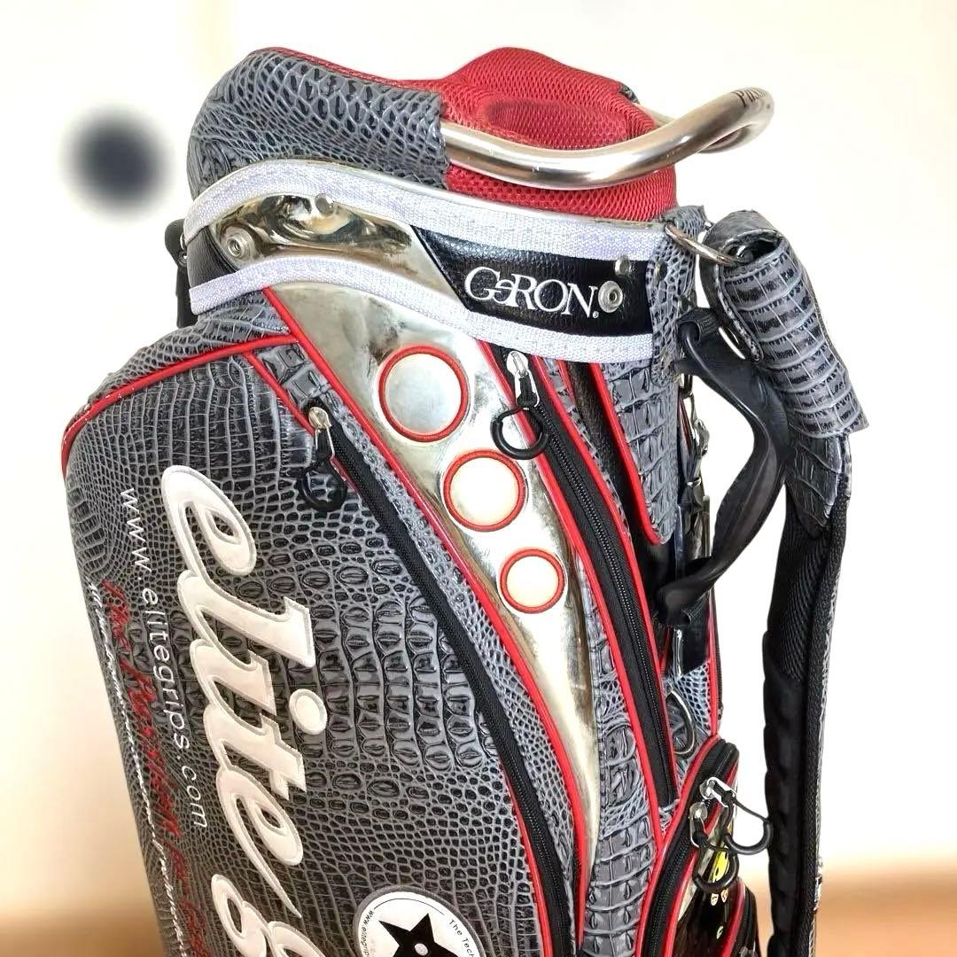 大阪キング、elitegrips キャディバッグ クロコダイル柄 2022