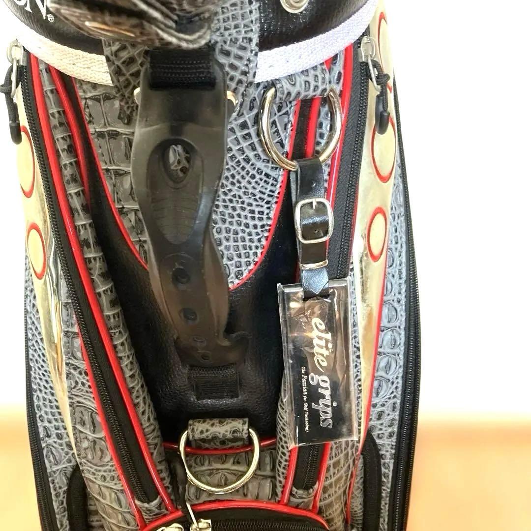 大阪キング、elitegrips キャディバッグ クロコダイル柄 2022