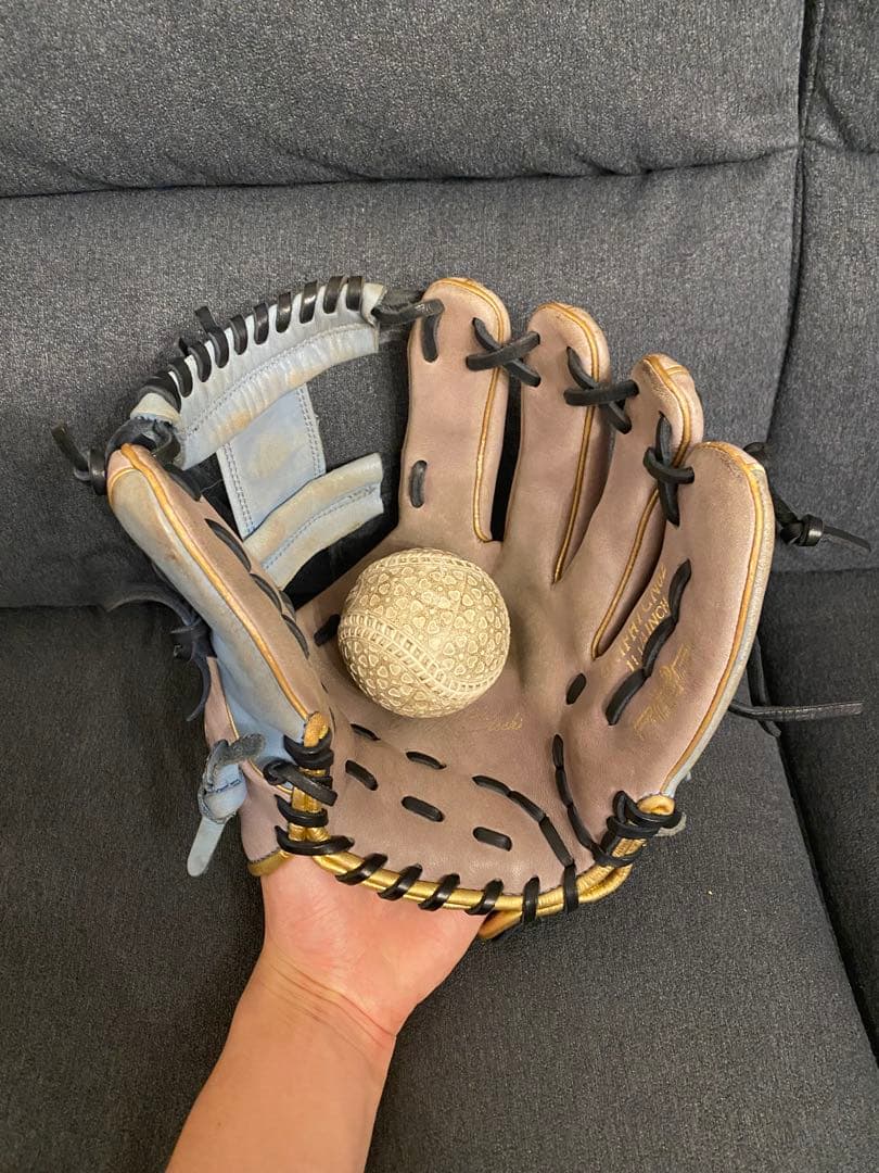 即購入可！ローリングス 内野用グローブ 軟式用 水色 グラブ 即戦力 右投げ用