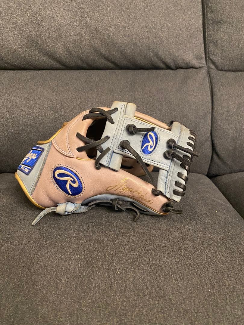 即購入可！ローリングス 内野用グローブ 軟式用 水色 グラブ 即戦力 右投げ用