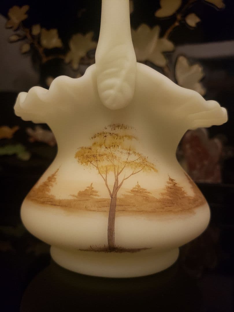 フェントン社 Fenton フェントン アートガラス ウランガラス 置物