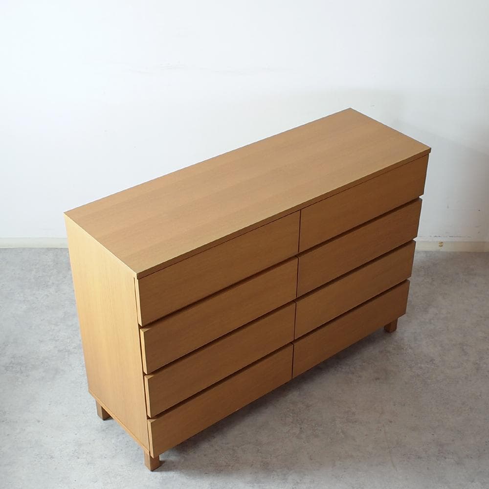 廃盤 無印良品/MUJI オーク材 チェスト 120cm ZR24633