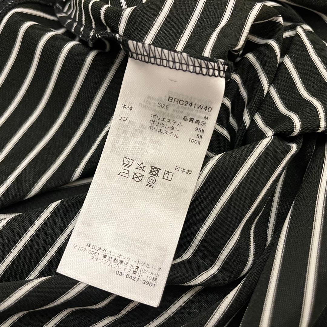 新品★22,000円 BRIEFING 黒M リラックスポロシャツ ストライプ