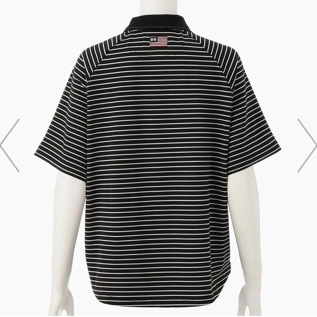 新品★22,000円 BRIEFING 黒M リラックスポロシャツ ストライプ